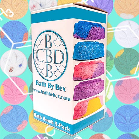 Custom CBD Bath Bomb 5 Pack